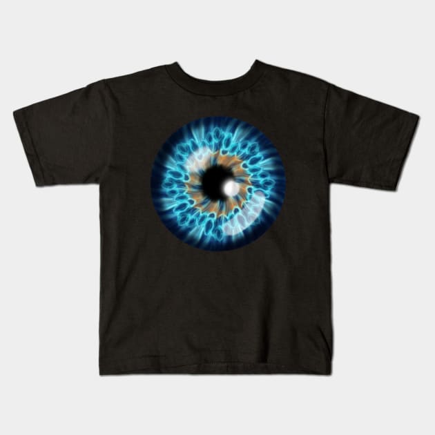 Iris of Eye Design Kids T-Shirt by galaxieartshop